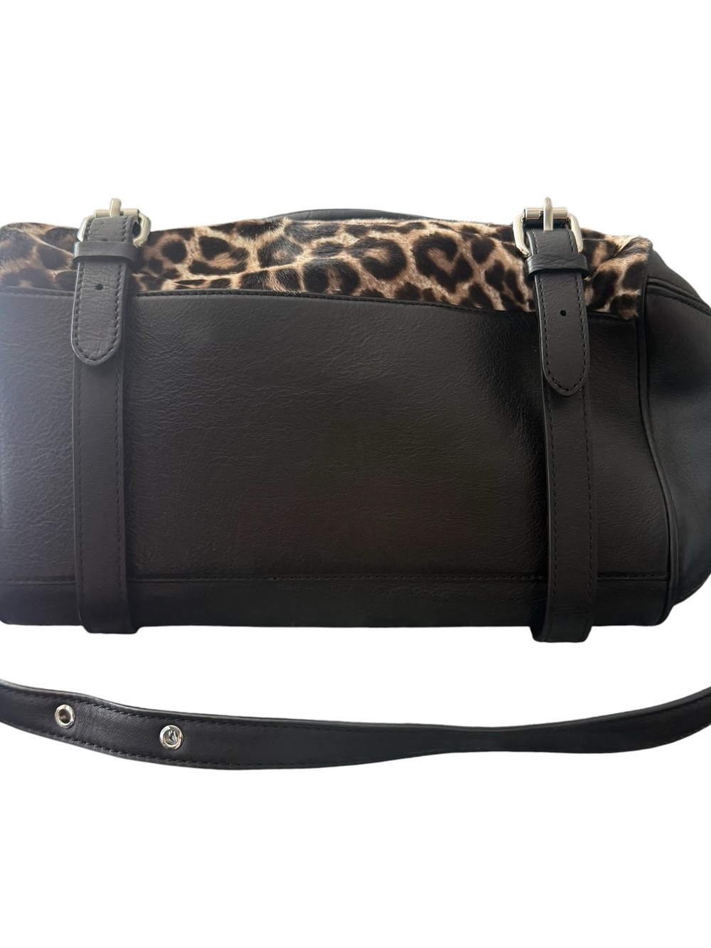 Rebecca Minkoff Snow Leopard Leather Satchel Handbag Purse - Picture 9 of 11